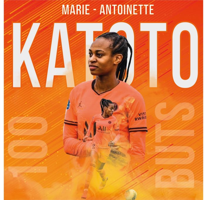 Marie-Antoinette Katoto a dépassé la barre des 100 buts avec le PSG.