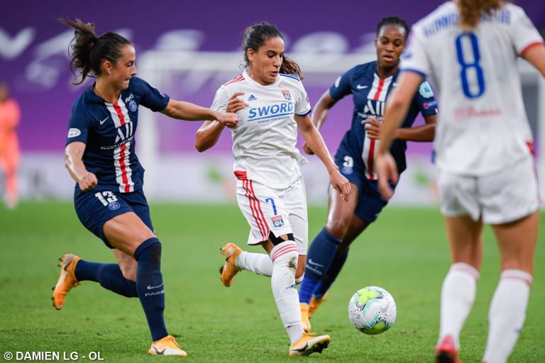 L'équipe type d'OL - PSG cette saison avec Sara Däbritz, Marie-Antoinette Katoto et Amel Majri.