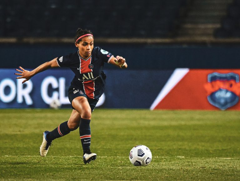 La réaction de Perle Morroni après la défaite du PSG contre Lyon en quarts de finale aller de la Ligue des championnes.