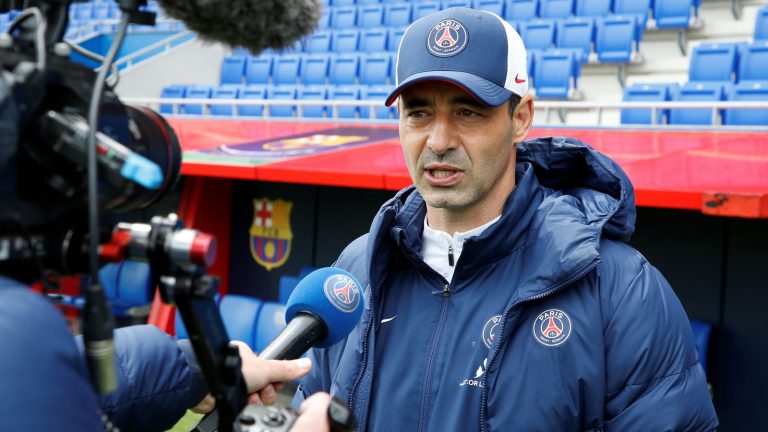 Olivier Echouafni, entraîneur du PSG, avant le retour contre Barcelone