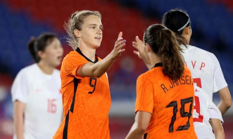 Vivianne Miedema lors de la troisième journée des JO de Tokyo