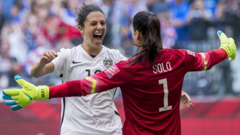 Carli Lloyd et Hope Solo