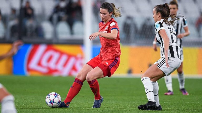 Blessure Bacha et Damaris OL féminin contre Juve en C1