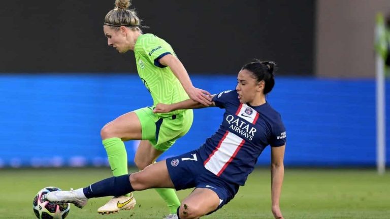 Match PSG féminines Wolfsburg en Ligue des champions feminie.