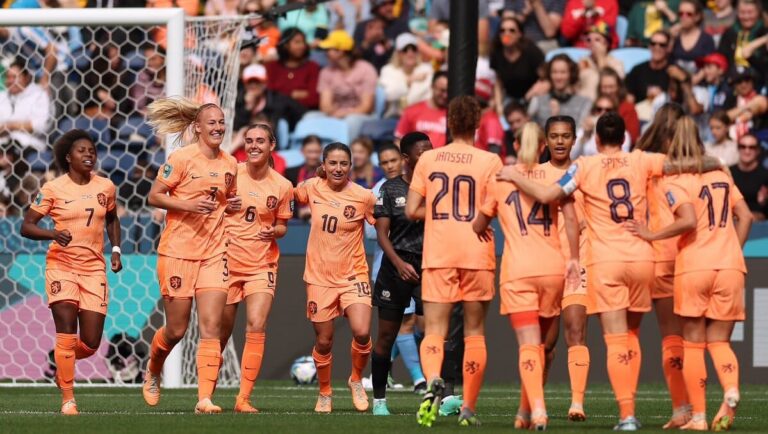 Match de Coupe du monde féminine entre les Pays-Bas et l'Afrique du Sud.