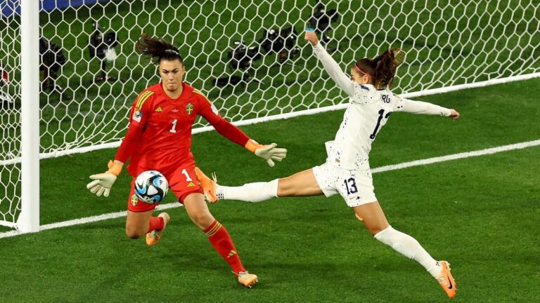 Match Suède USA foot féminin au Mondial 2023.