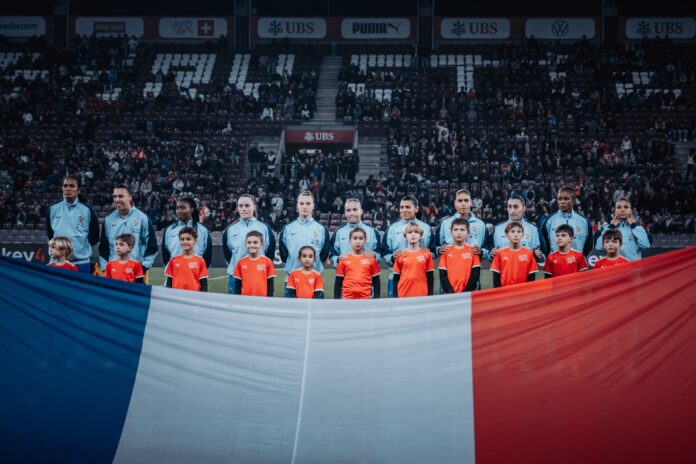 Photo de groupe de l'équipe de France féminine