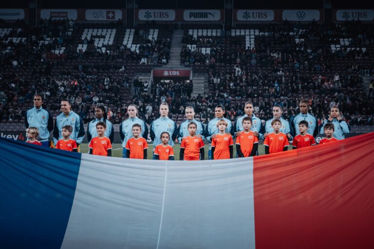 Photo de groupe de l'équipe de France féminine