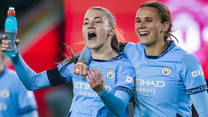 Angleterre Manchester City féminin féminine Coupe Ligue