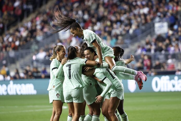 Joie des joueuses Portugaise face à la Victoire historique du Portugal face aux Etats-Unis