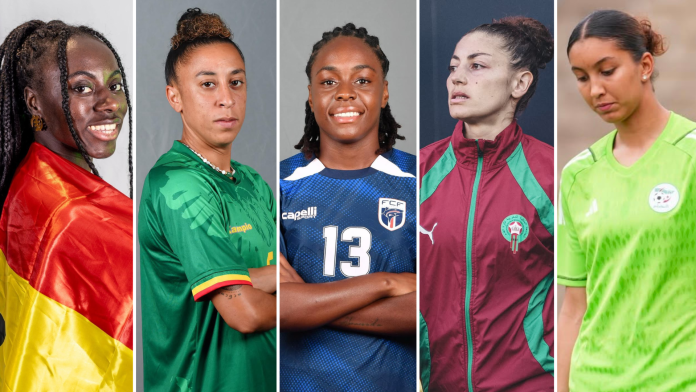 Bénédicte Simon, Marine Coudon, Sylviane Gomes, Élodie Nakkach et Amira Benaïssa, CAN 2026